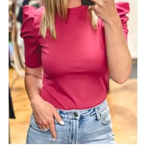 Puff sleeve dressy blouse